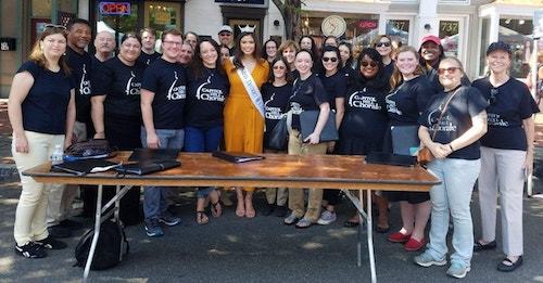 Members of the Capitol Hill Chorale meet Miss DC at the Barracks Row Fall Festival